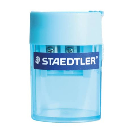 Temperamatite con contenitore Staedtler Noris a 2 fori 512 006 cyan verde Tiffany - 512 006-37