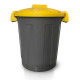 Bidone 25 litri dotato di coperchio e due chiusure esterne PP Mobil Plastic giallo - 105/25-GIA